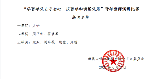 牢記初心使命 潛心教書育人 南昌向遠軌道技術學校舉辦青年教師演講比賽